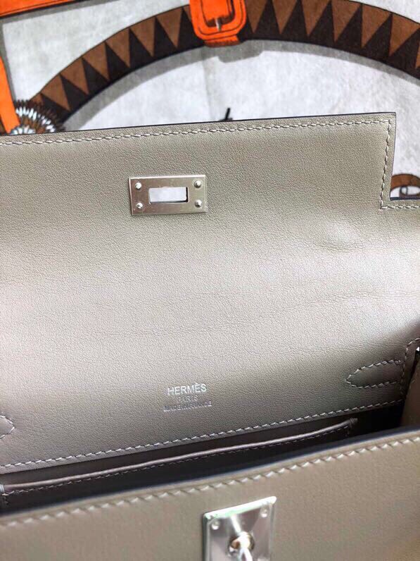 에르메스 미니 켈리백22 그리스 은장 스위프트